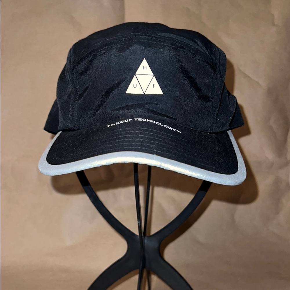 HUF Black and Gray Hat with Geometric Logo